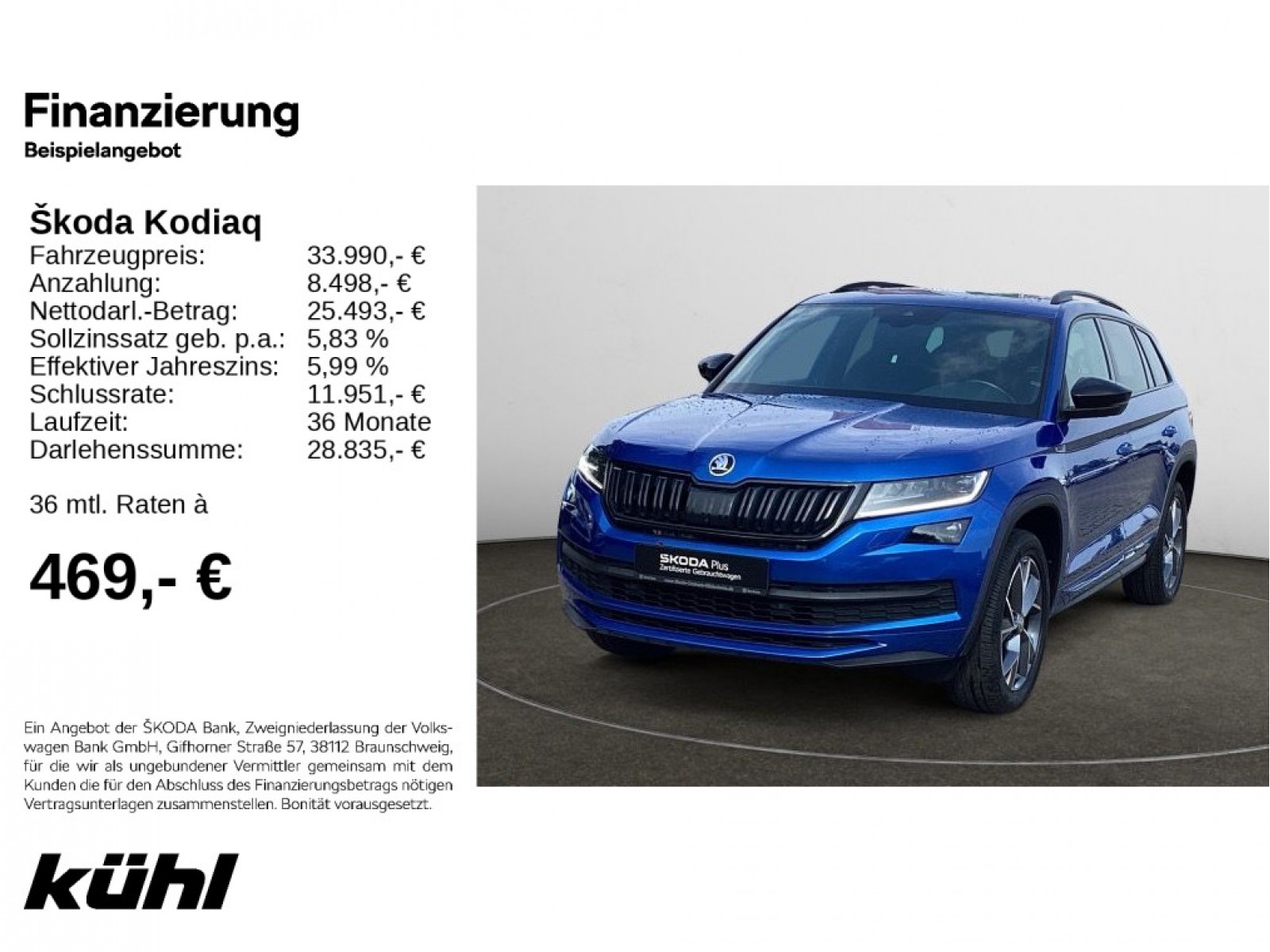 Kodiaq 2.0 TDI DSG 4x4 Sportline Navi, AHK, Pano