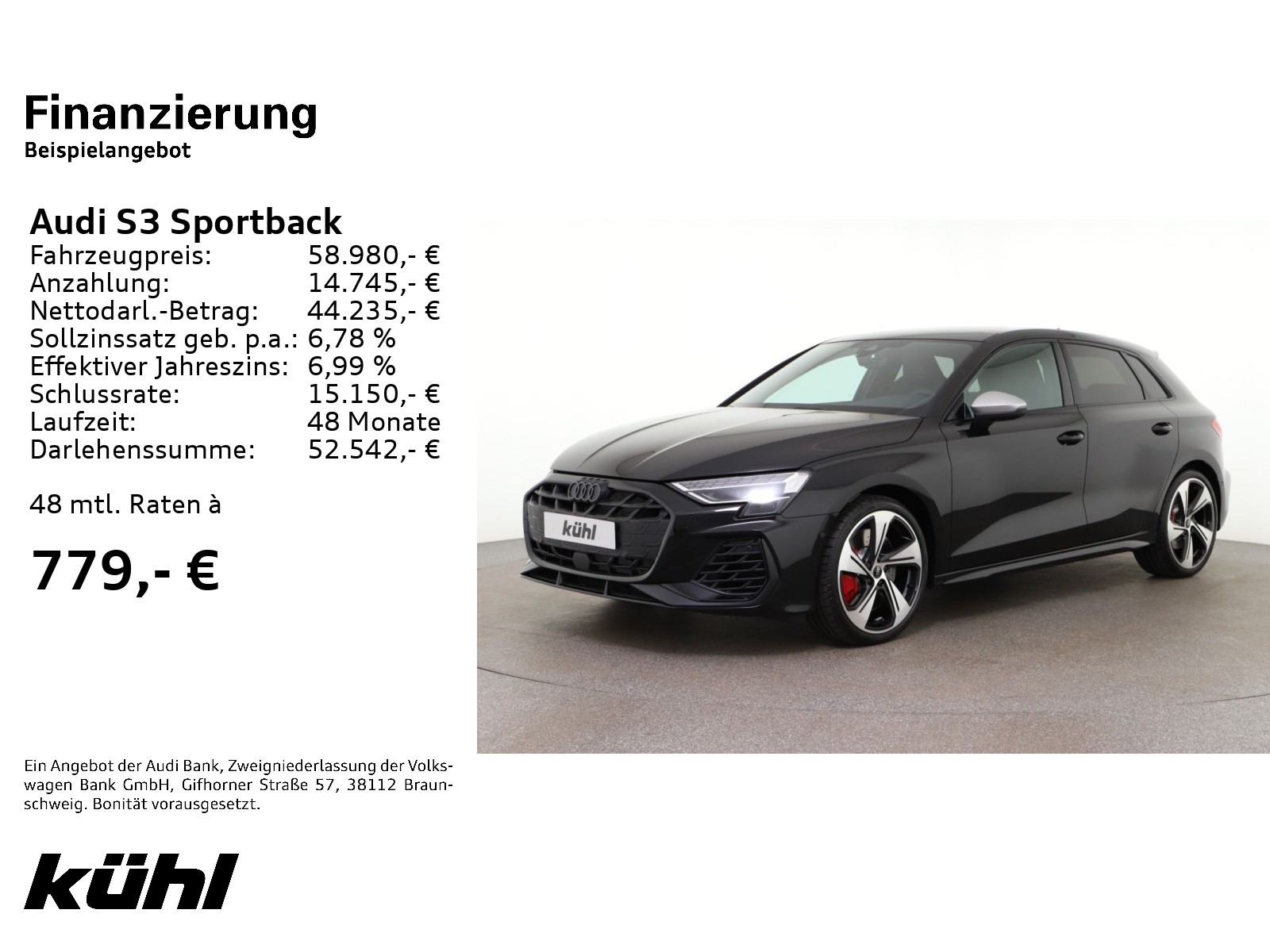 S3 Sportback 19' Pano HuD SONOS Matrix Assistenz pro Bussines